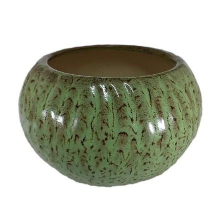 Green Rounded Ceramic Pot